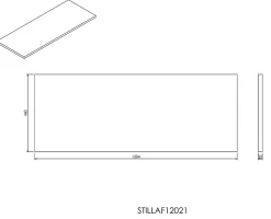 Naturel Plan Stilla 120x2,5x46 cm noir (STILLAF12021)