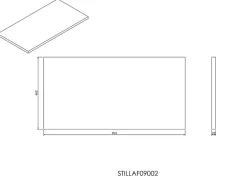 Naturel Plan Stilla 90x2,5x46 cm blanc (STILLAF09002)* Plan De Travail Salle De Bains