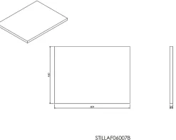 Naturel Plan Stilla 60x2,5x46 cm blanc (STILLAF06007B)