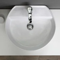 Kiamami Valentina Plan Pour Lavabo À Poser 60X50 Cm Blanc Brossé - Valentina