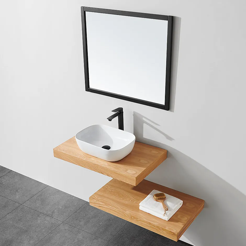 Stano Plan suspendu pour vasque TOP chêne 80 x 46 cm* Plan De Travail Salle De Bains