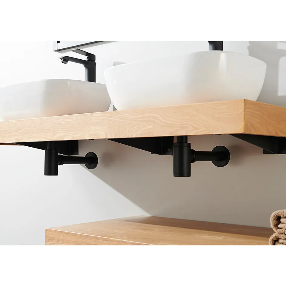 Stano Plan suspendu pour vasque TOP chêne 80 x 46 cm* Plan De Travail Salle De Bains