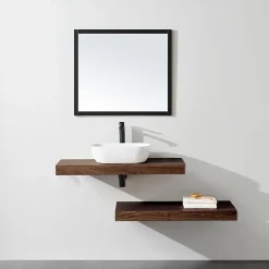 Stano Plan suspendu pour vasque TOP noyer 100 x 46 cm