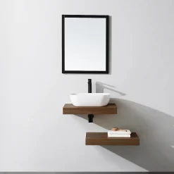 Stano Plan suspendu pour vasque TOP noyer 60 x 46 cm* Plan De Travail Salle De Bains