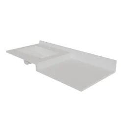 Cuisibane Plan vasque 120 cm en résine 1 vasque décentrée - ATOLL* Plan Simple Vasque