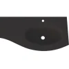Plan vasque à droite verre noir Vague 104 cm