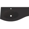 Plan vasque à gauche verre noir Vague 104 cm* Plan Simple Vasque