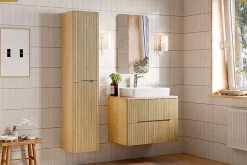 Otitec Plan vasque - L.80 x H.2 x P.46,5 cm - CREMA* Plan Vasque Lave-Mains