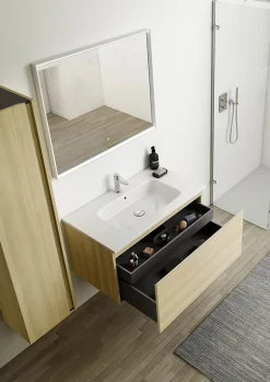 Ipiemme SRL Plan vasque blanc en céramique l.90 cm, Pura+
