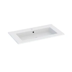 Plan vasque blanc en céramique l.90 cm, Calao