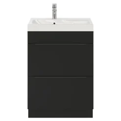 GoodHome Plan vasque blanc en résine l.60 cm Mila