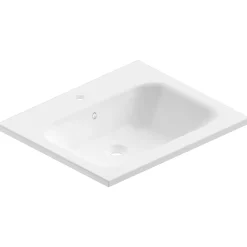 Ipiemme SRL Plan vasque blanc en résine l.60 cm, Pura+