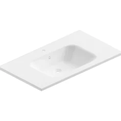 Ipiemme SRL Plan vasque blanc en résine l.90 cm, Pura+