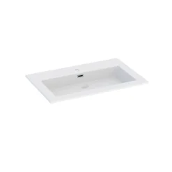 Cooke & Lewis Plan vasque blanc en résine l.80 cm, Pamili* Plan Simple Vasque