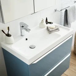 GoodHome Plan vasque blanc Mila 80 cm