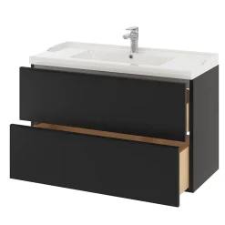 GoodHome Plan vasque blanc Lana 100 cm