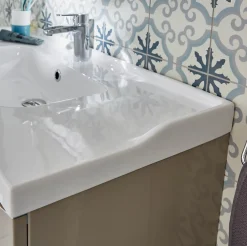 GoodHome Plan vasque blanc Lana 100 cm