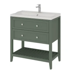 GoodHome Plan vasque blanc Lana 80 cm* Plan Simple Vasque