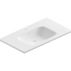 Ipiemme SRL Plan vasque blanc mat en résine l.90 cm, Pura+