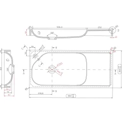 GoodHome Plan vasque blanc satin en résine l.80,4 x P.36,2 cm, Maza* Plan Simple Vasque