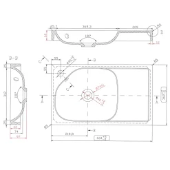GoodHome Plan vasque blanc satin en résine l.60,4 x P.36,2 cm, Maza