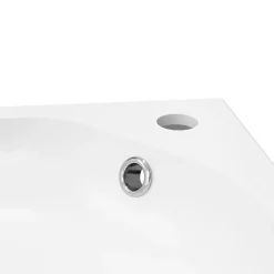 GoodHome Plan vasque blanc satin en résine l.60,4 x P.36,2 cm, Maza