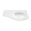 Plan vasque droit en verre l.104 cm, Vague* Plan Simple Vasque