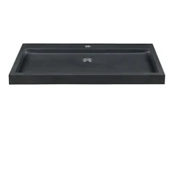 Cooke & Lewis Plan vasque en pierre noire 90 cm, Harmon