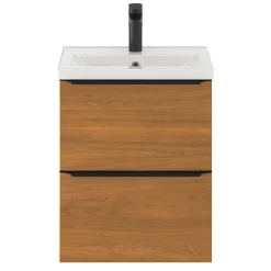 GoodHome Plan vasque faible profondeur blanc Nira 50 cm