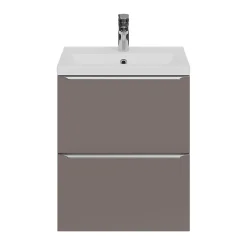 GoodHome Plan vasque faible profondeur blanc Nira 50 cm