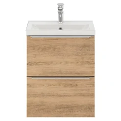 GoodHome Plan vasque faible profondeur blanc Nira 50 cm