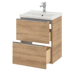 GoodHome Plan vasque faible profondeur blanc Nira 50 cm