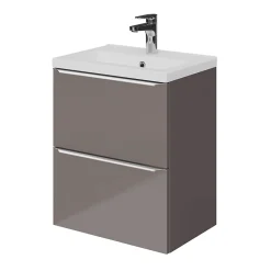 GoodHome Plan vasque faible profondeur blanc Nira 50 cm