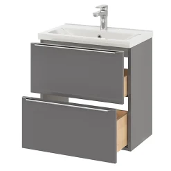 GoodHome Plan vasque faible profondeur blanc Nira 60 cm* Plan Simple Vasque