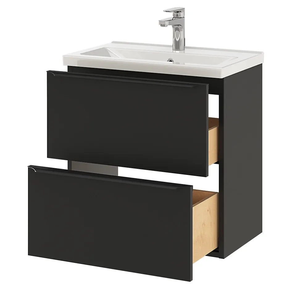GoodHome Plan vasque faible profondeur blanc Nira 60 cm* Plan Simple Vasque