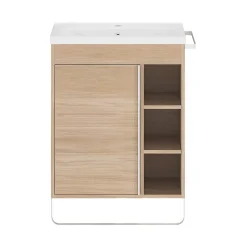 GoodHome Plan vasque faible profondeur blanc Nira 60 cm* Plan Simple Vasque