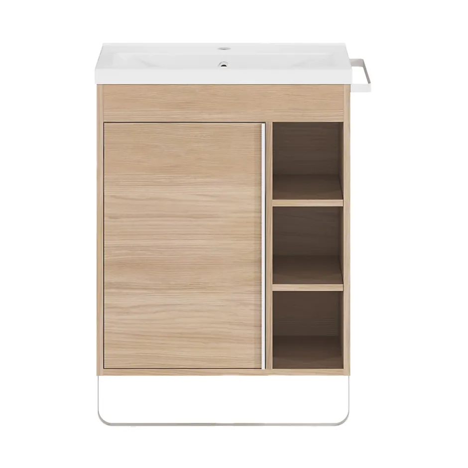 GoodHome Plan vasque faible profondeur blanc Nira 60 cm* Plan Simple Vasque