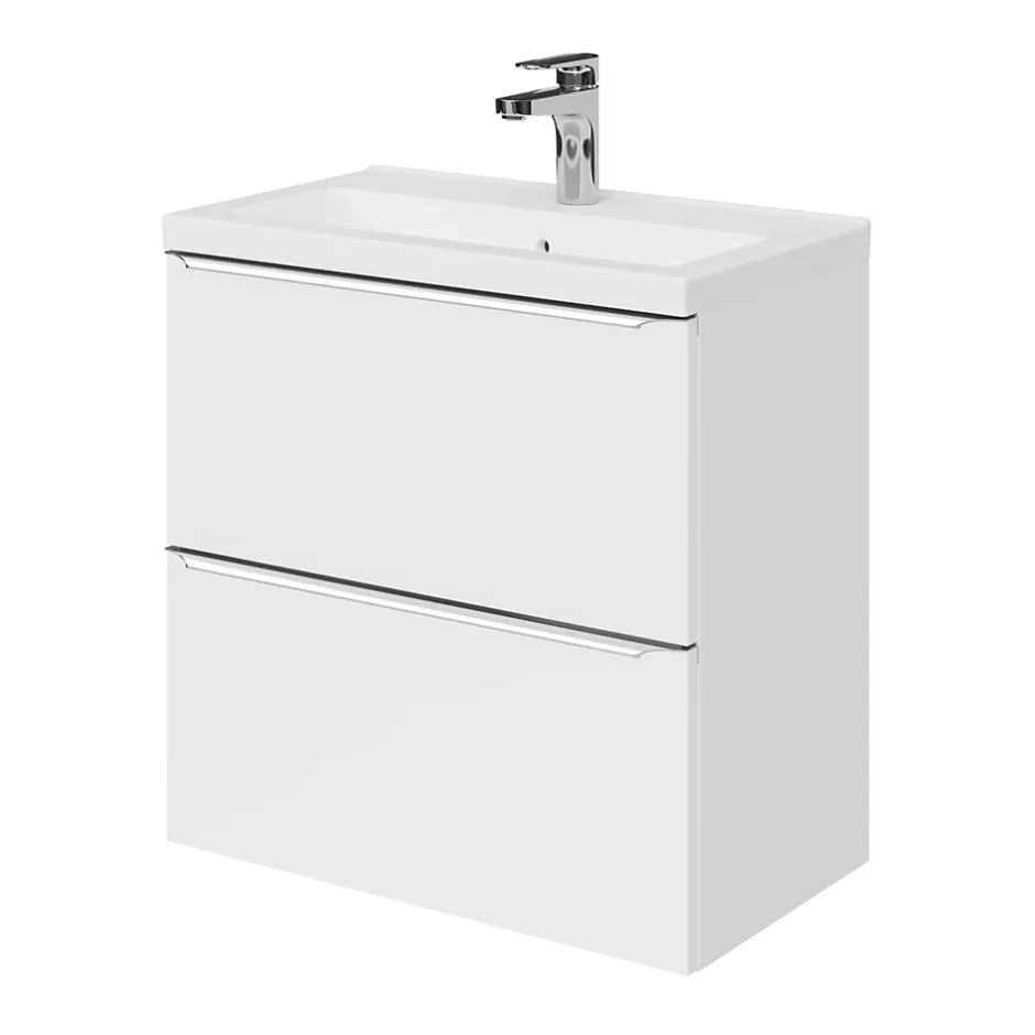 GoodHome Plan vasque faible profondeur blanc Nira 60 cm* Plan Simple Vasque