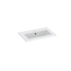 Cooke & Lewis Plan vasque faible profondeur l.60 cm blanc en résine, Calao