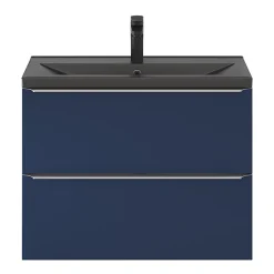 GoodHome Plan vasque faible profondeur noir Nira 80 cm* Plan Simple Vasque