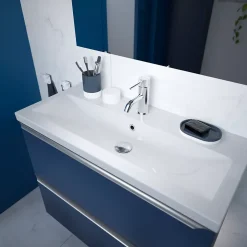 GoodHome Plan vasque faible profondeur blanc Nira 80 cm* Plan Simple Vasque