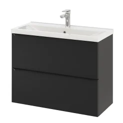GoodHome Plan vasque faible profondeur blanc Nira 80 cm* Plan Simple Vasque