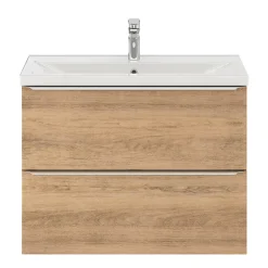 GoodHome Plan vasque faible profondeur blanc Nira 80 cm* Plan Simple Vasque