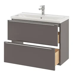 GoodHome Plan vasque faible profondeur blanc Nira 80 cm* Plan Simple Vasque