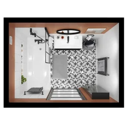 GoodHome Plan vasque faible profondeur blanc Nira 80 cm* Plan Simple Vasque