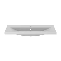 GoodHome Plan vasque faible profondeur blanc Nira 80 cm* Plan Simple Vasque