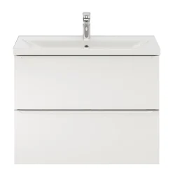 GoodHome Plan vasque faible profondeur blanc Nira 80 cm* Plan Simple Vasque