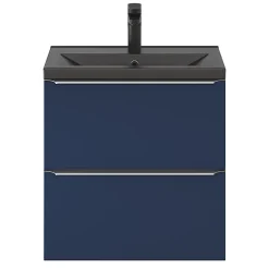 GoodHome Plan vasque faible profondeur noir Nira 60 cm