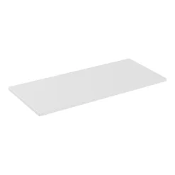 Meublorama Plan vasque ICON 100 cm Finition blanc alpin mat Accessoire pour meuble sous vasque