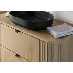 Meublorama Plan vasque KORI 100 cm chene clair Accessoire pour meuble sous vasque